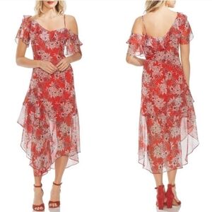Vince Camuto Boudoir Botanical Ruffle Dress